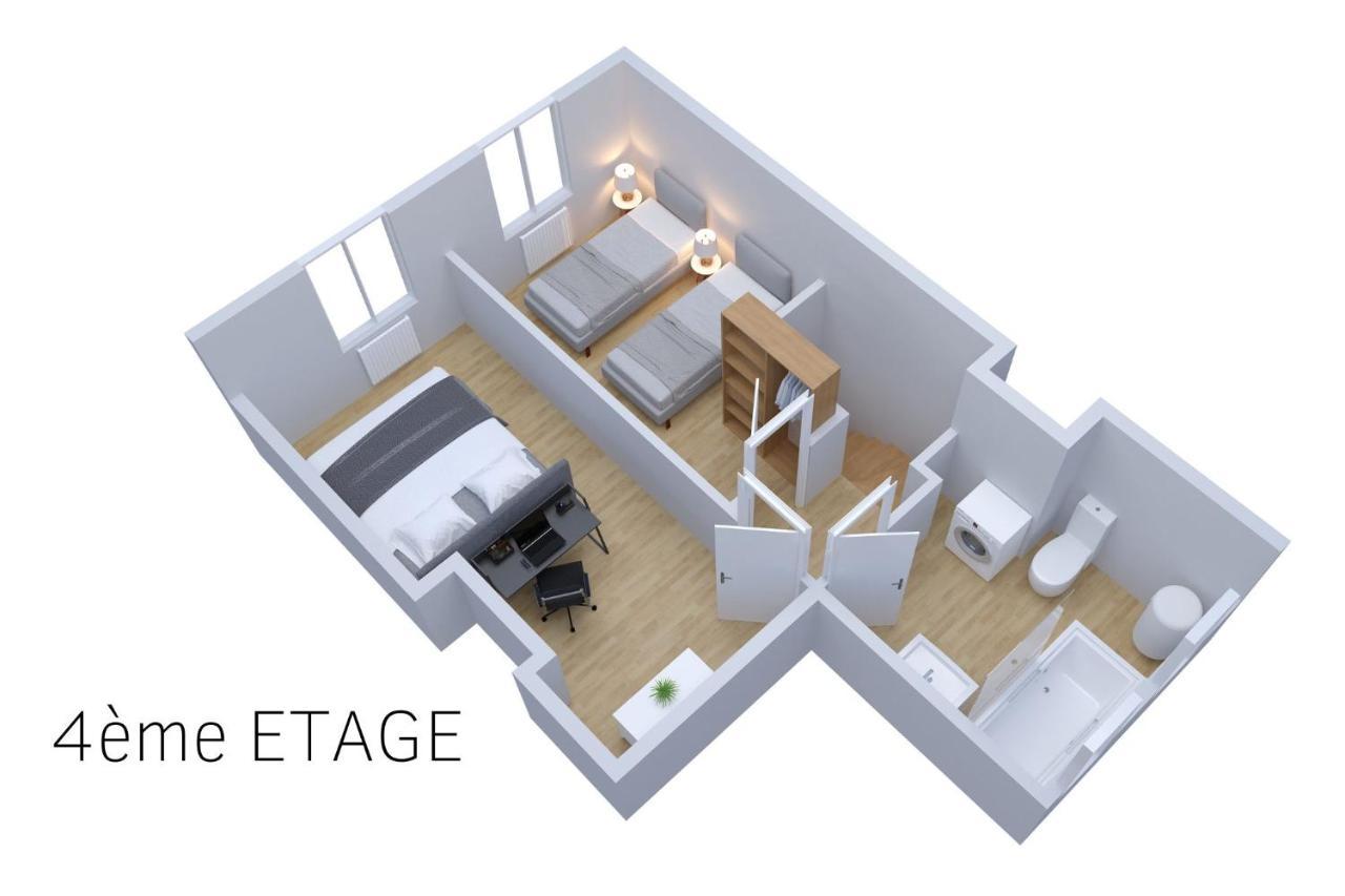 Le Double Pirou # 2 Appartements # Halte Auvergne Thiers Eksteriør billede